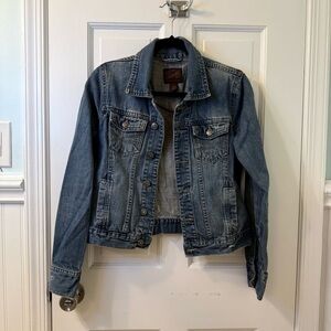 Aeropostale Blue Jean Distressed Jacket